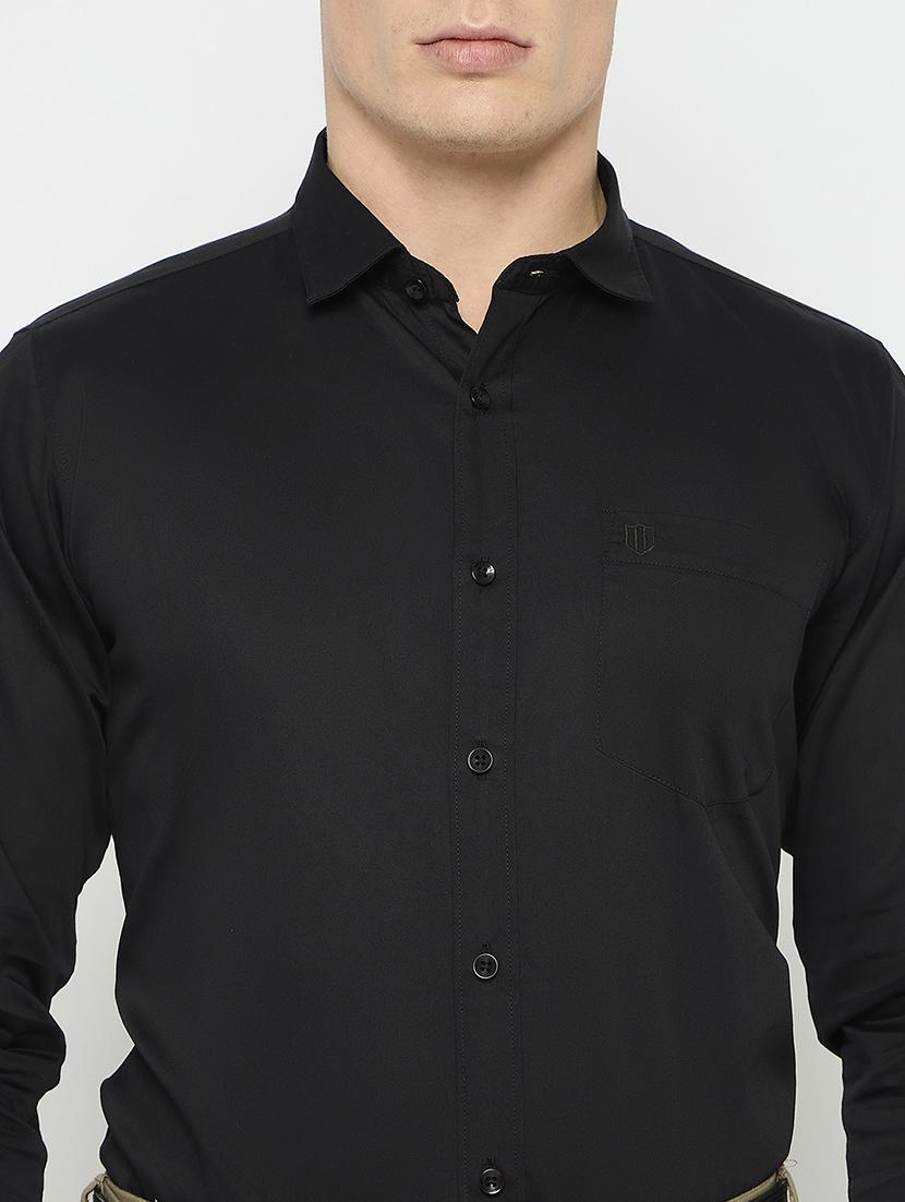 men solid colared long sleeeves formal shirt - 21797015 - Standard Image - 4