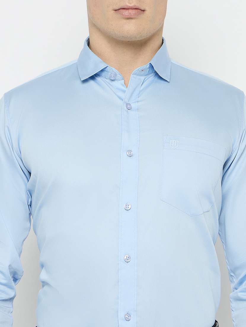 men solid collared long sleeeves formal shirt - 21797018 -  Standard Image - 4