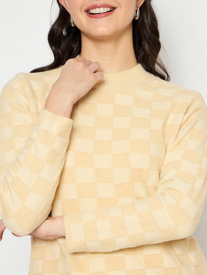 women self designed long sleeves pullover - 21797026 - Standard Image - 4