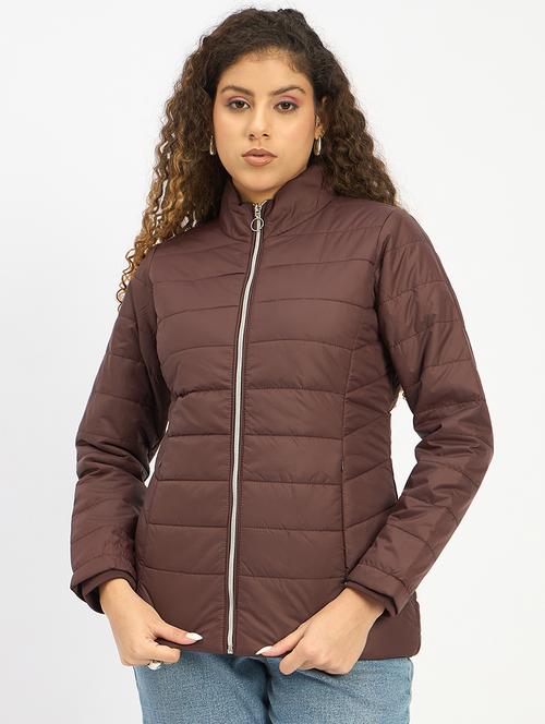 women stand collar long sleeves puffer jacket - 21797028 -  Standard Image - 0