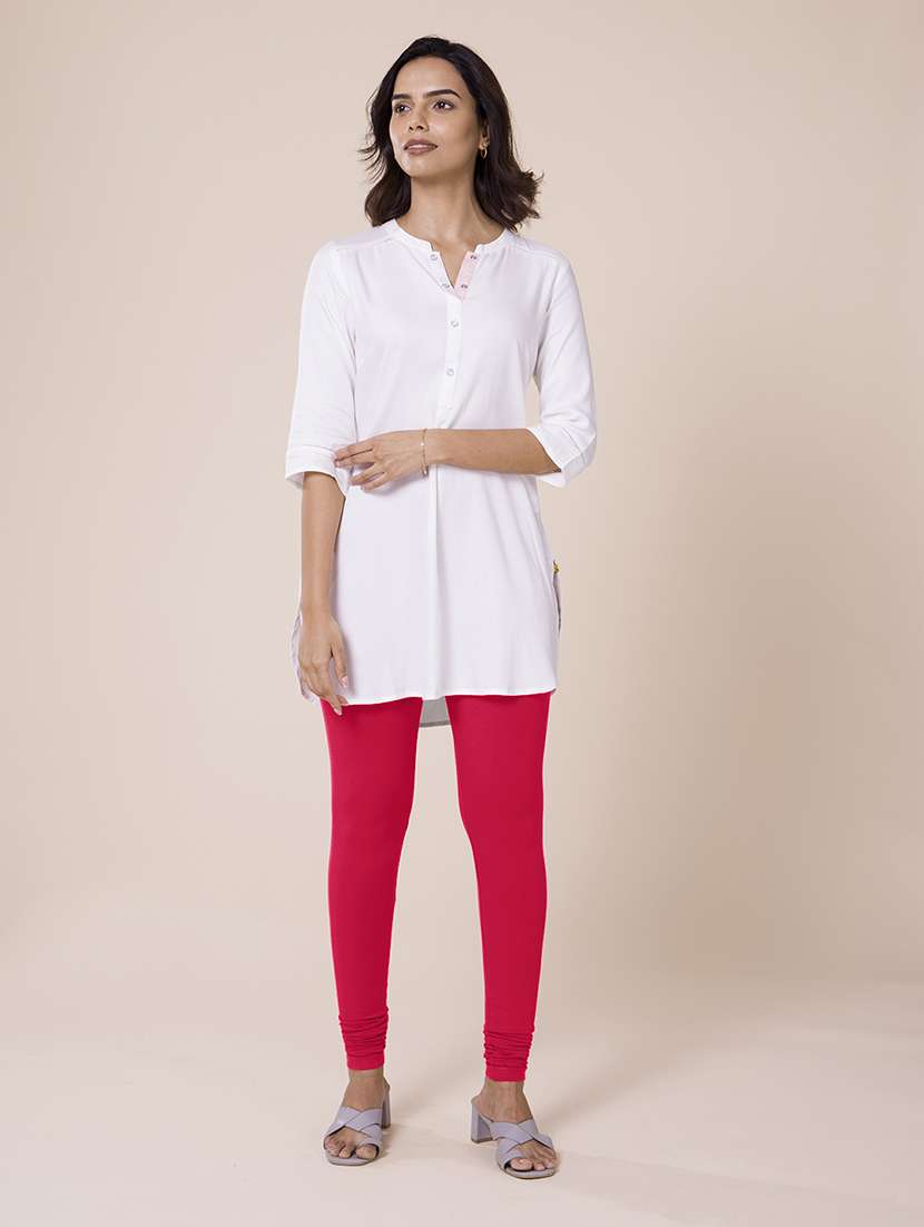 women solid full length leggings - 21797461 -  Standard Image - 1