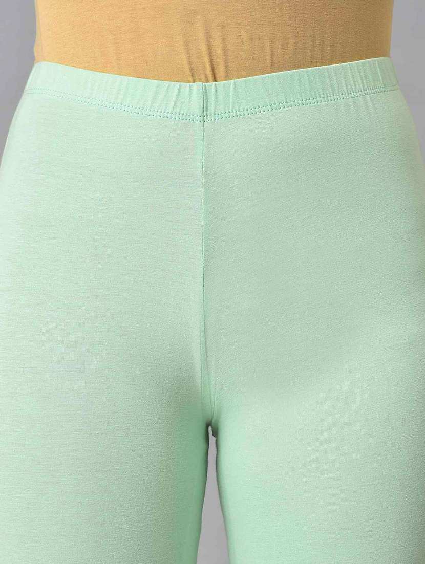 women solid mid rise legging - 21804409 -  Standard Image - 1