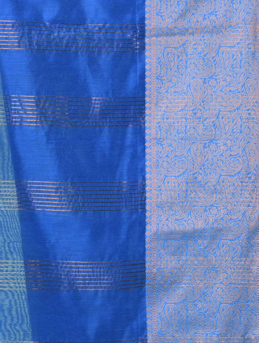 women solid with zari bordered saree with blouse - 21839459 -  Standard Image - 4