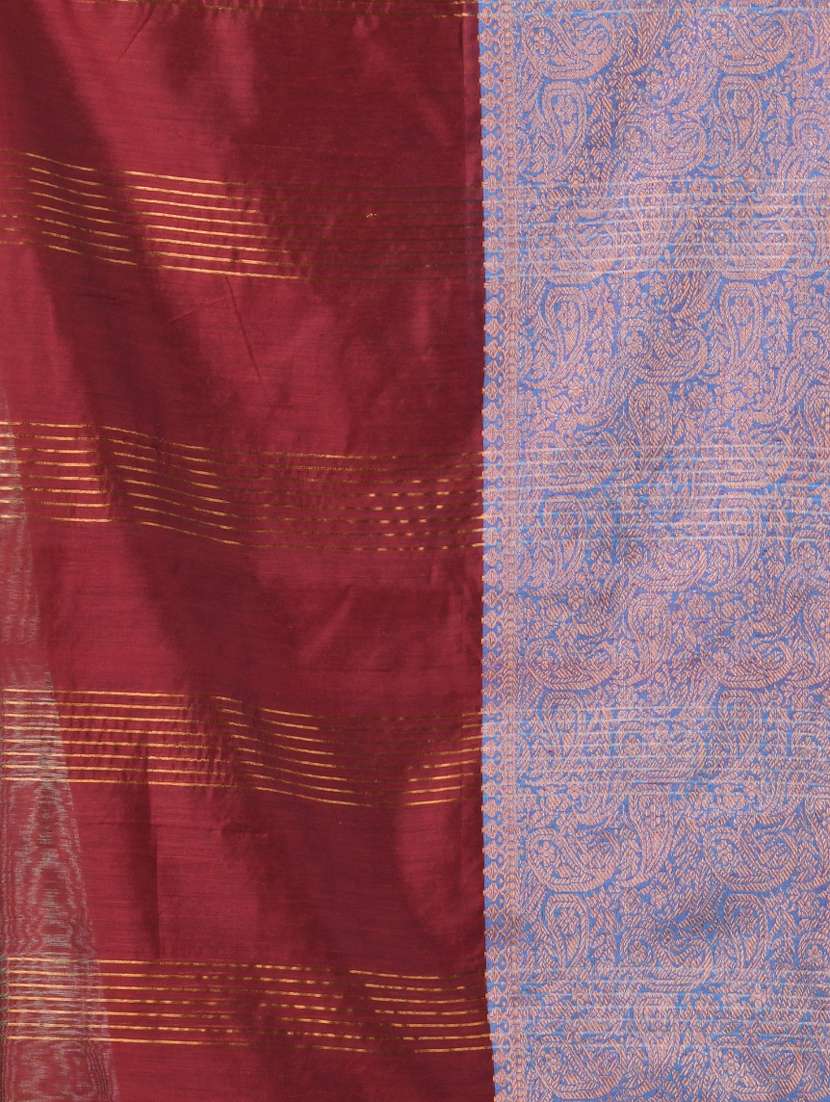 women solid with zari bordered saree with blouse - 21839460 -  Standard Image - 4