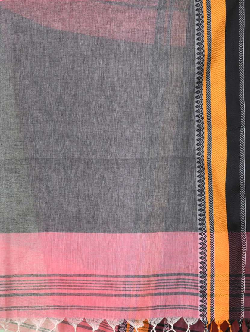 peach cotton handloom saree with blouse - 21839465 -  Standard Image - 4