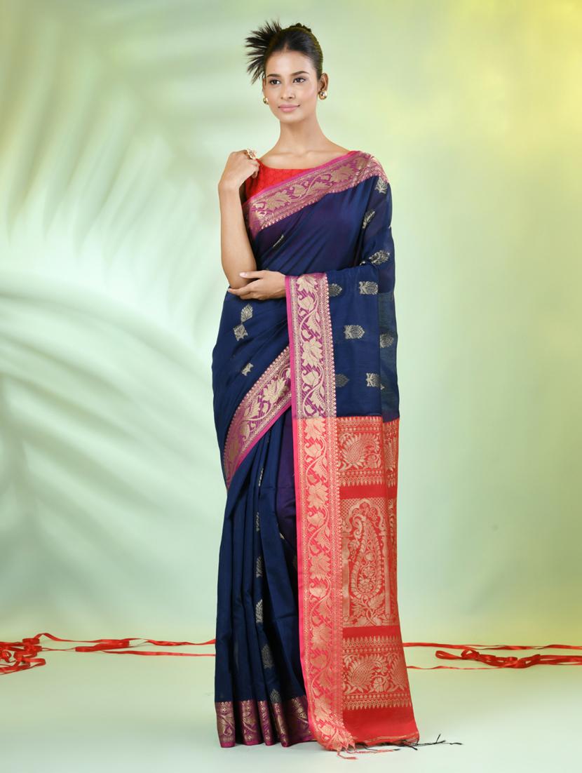 women self design bordered saree with blouse - 21839479 -  Standard Image - 1