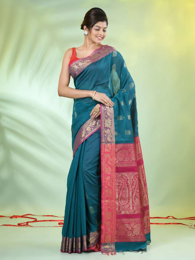 women self design bordered saree with blouse - 21839481 - Standard Image - 1