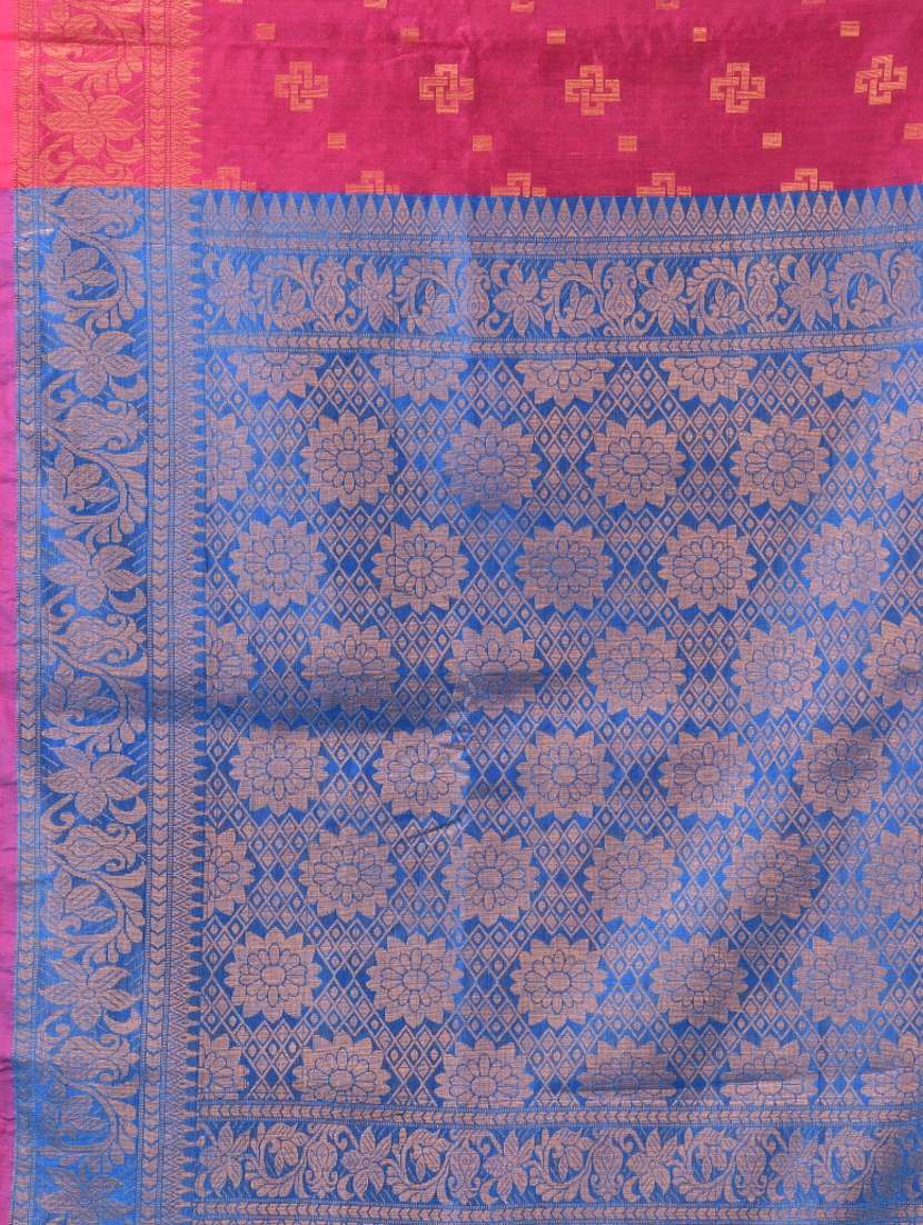 women self design zari weave handloom saree with blouse - 21839497 -  Standard Image - 4