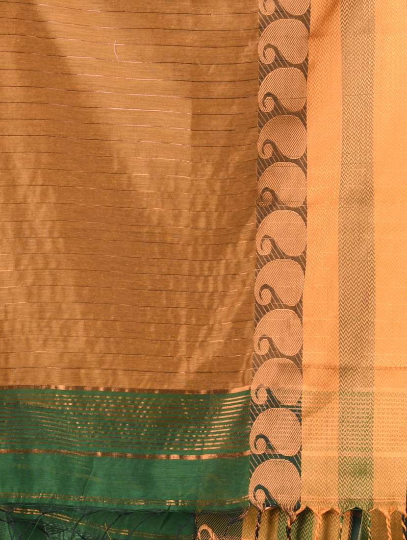 women solid with zari bordered saree with blouse - 21839519 -  Standard Image - 4