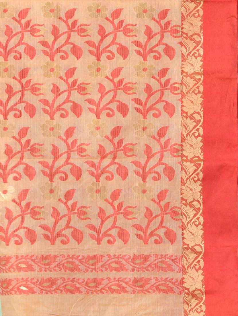 women beige tussar silk saree - 21839523 - Standard Image - 4