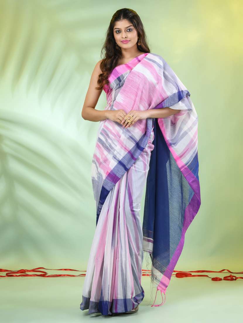 women self design handloom saree with blouse - 21839539 - Standard Image - 1