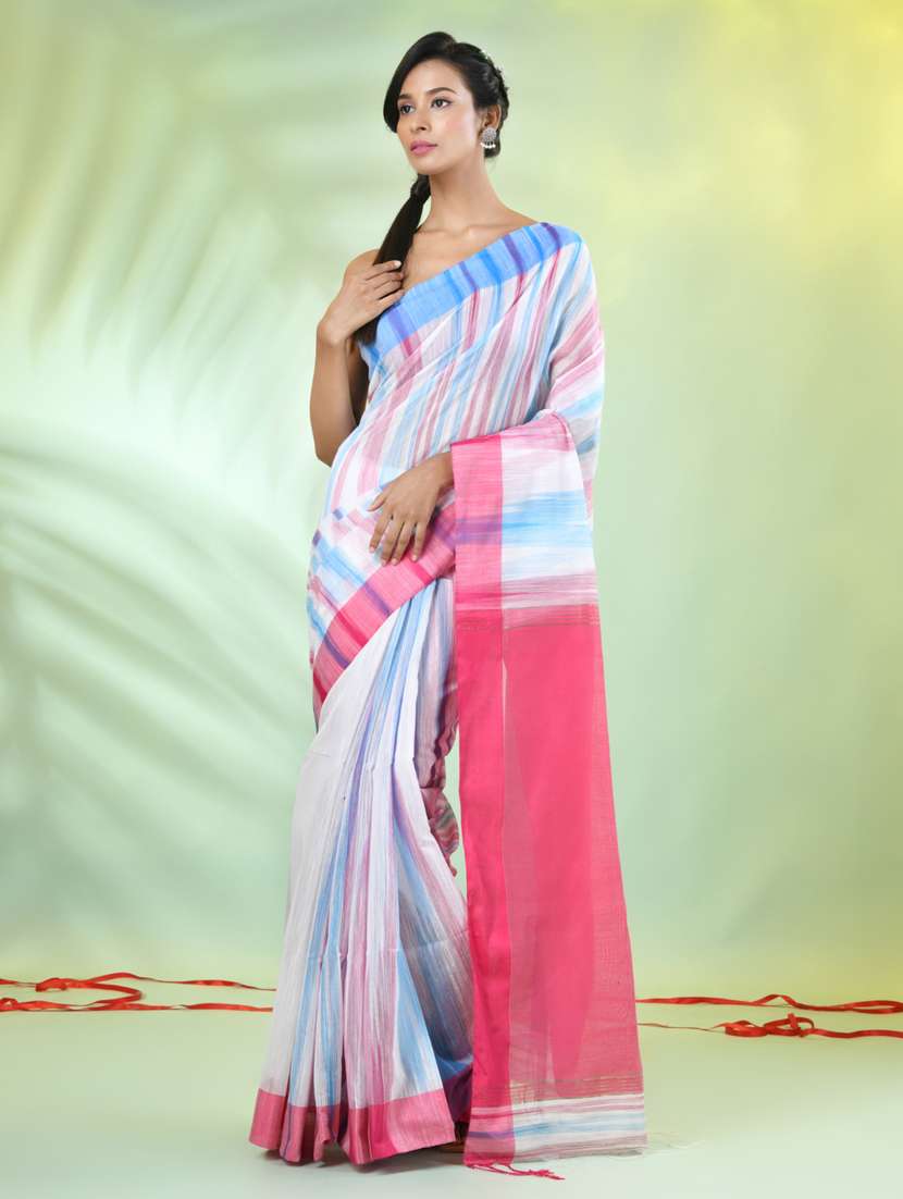 women self design handloom saree with blouse - 21839540 -  Standard Image - 1