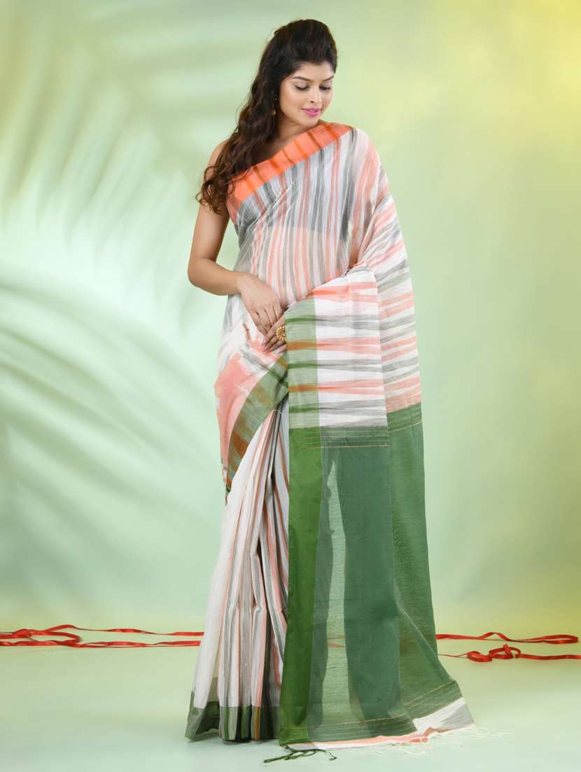 women self design handloom saree with blouse - 21839542 -  Standard Image - 1