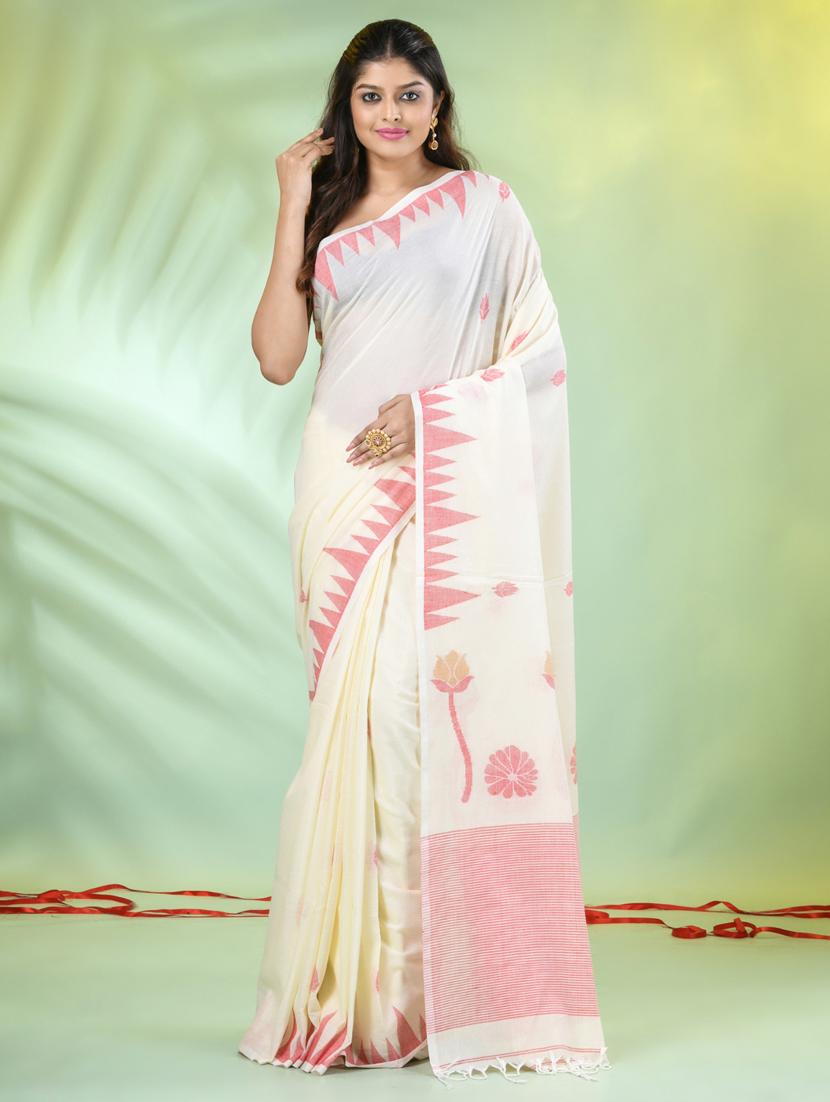 women self design handloom saree with blouse - 21839548 -  Zoom Image - 0