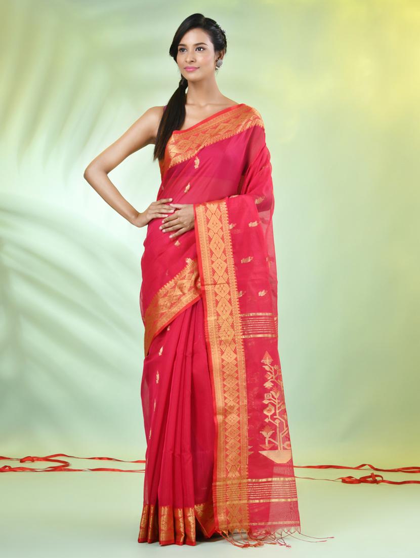 women self design handloom saree with blouse - 21839555 -  Standard Image - 1