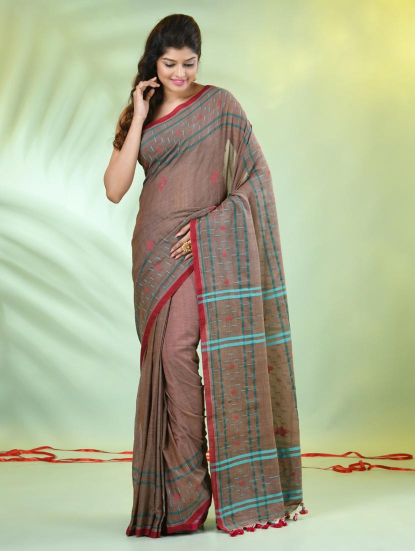 women self design handloom saree with blouse - 21839557 -  Standard Image - 1