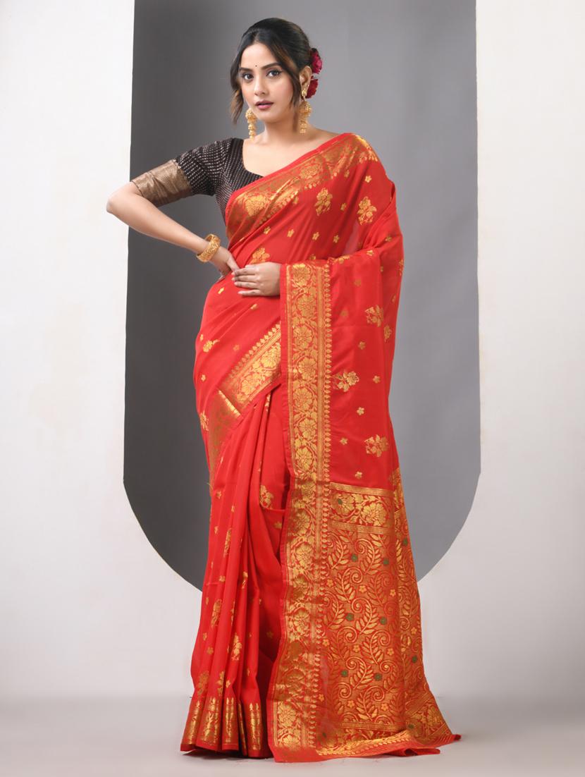 women self design bordered saree with blouse - 21839598 -  Zoom Image - 0