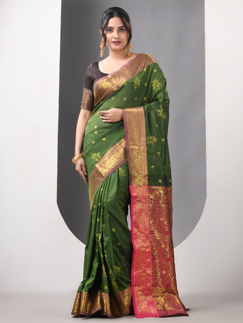 women self design bordered saree with blouse - 21839601 -  Standard Image - 1