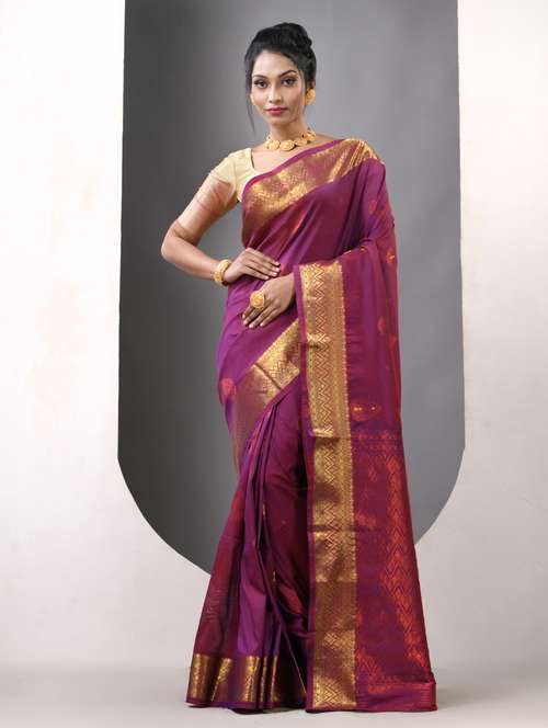 women self design bordered saree with blouse - 21839614 - Standard Image - 0