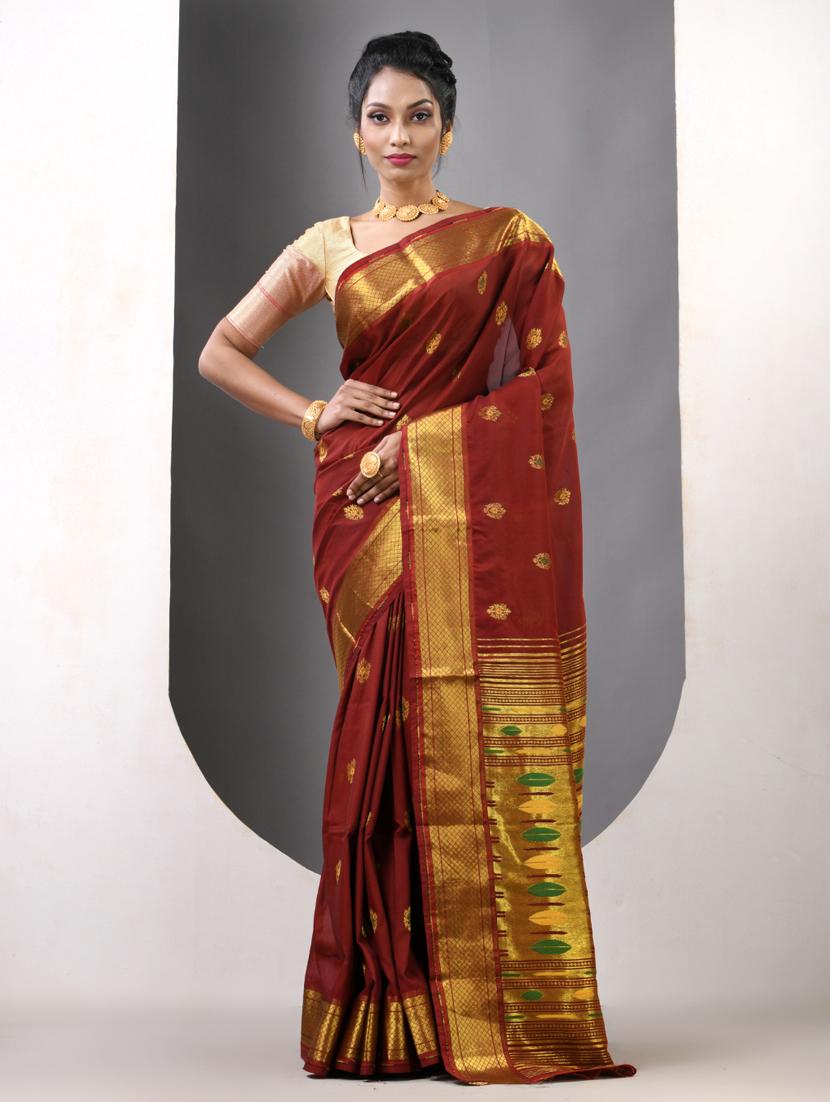 women self design paithani saree with blouse - 21839623 -  Zoom Image - 0