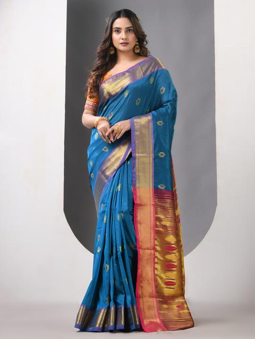 women self design paithani saree with blouse - 21839624 -  Standard Image - 0