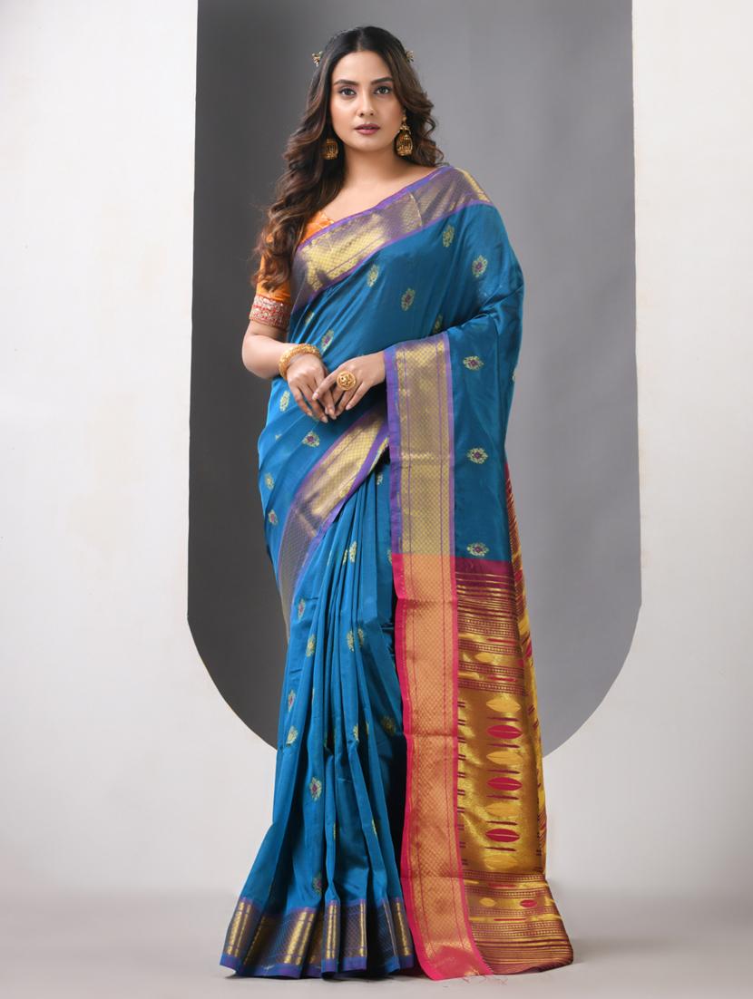 women self design paithani saree with blouse - 21839624 -  Zoom Image - 0