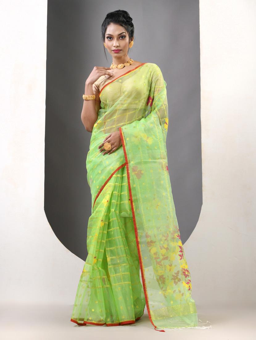 women self design handloom saree with blouse - 21839630 -  Zoom Image - 0