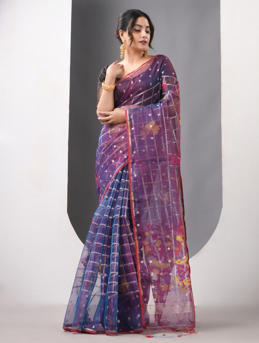 women self design handloom saree with blouse - 21839632 -  Standard Image - 1