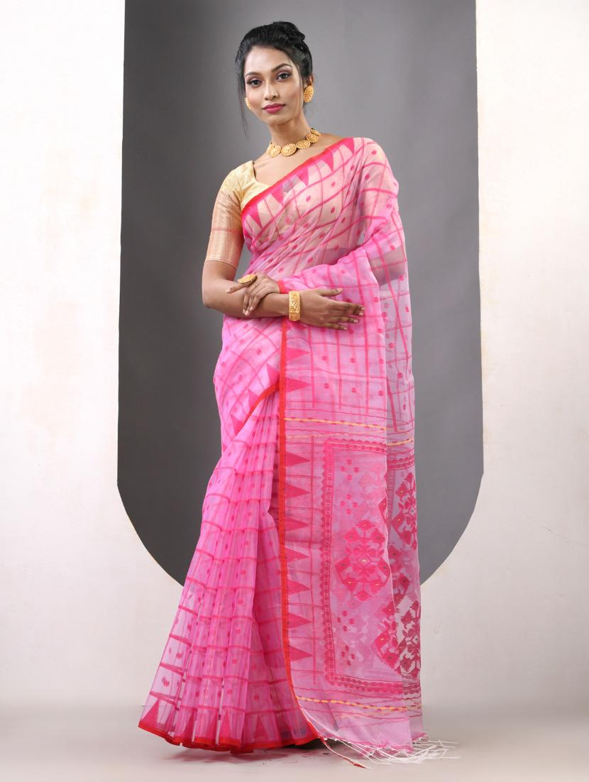 women self design handloom saree with blouse - 21839641 - Standard Image - 1
