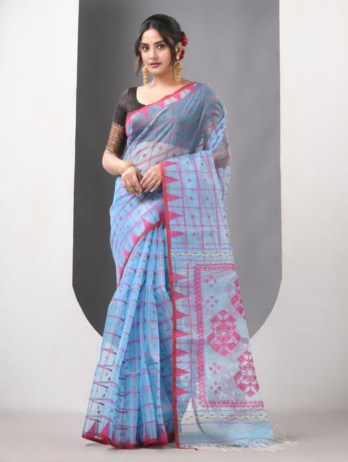 women self design handloom saree with blouse - 21839642 - Standard Image - 0