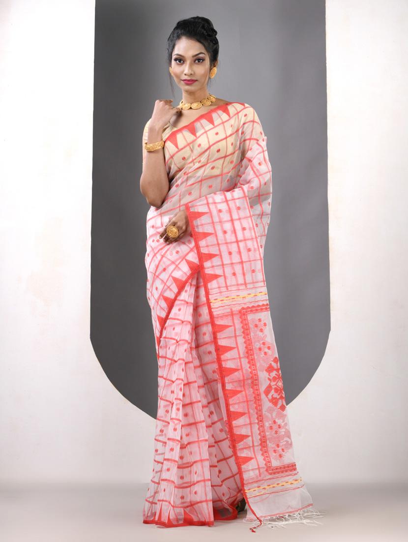 women self design handloom saree with blouse - 21839645 -  Standard Image - 1