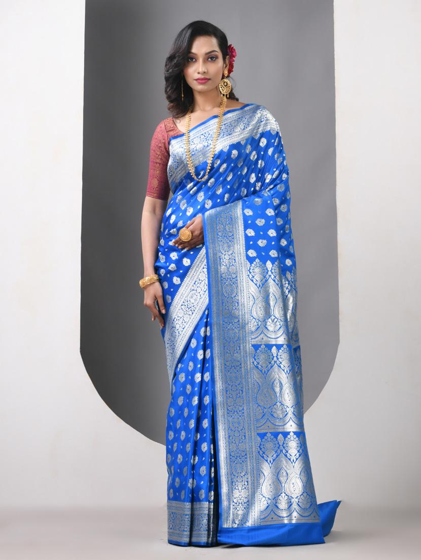women self design banarasi saree with blouse - 21839649 - Zoom Image - 0