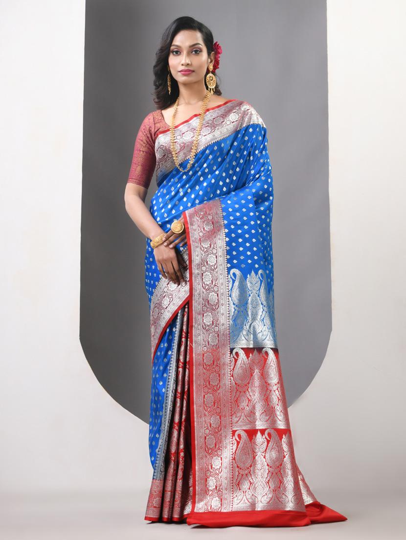 women self design banarasi saree with blouse - 21839659 -  Zoom Image - 0