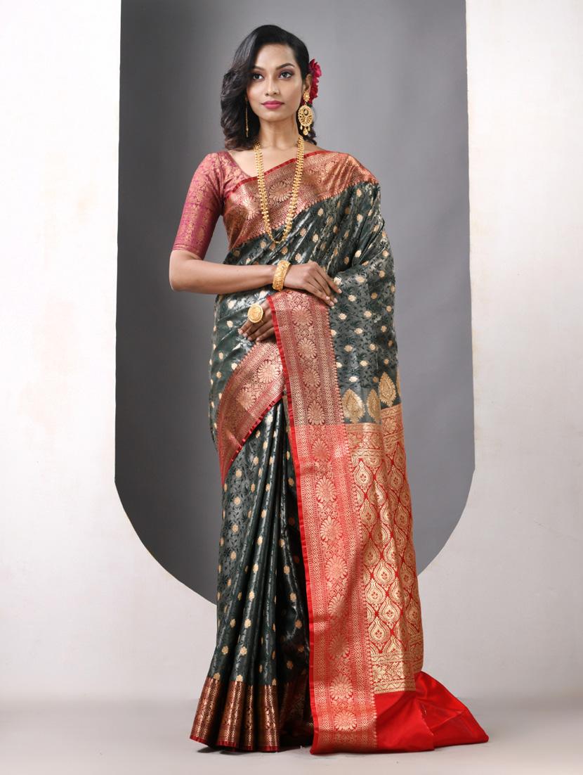 women self design banarasi saree with blouse - 21839674 - Standard Image - 1