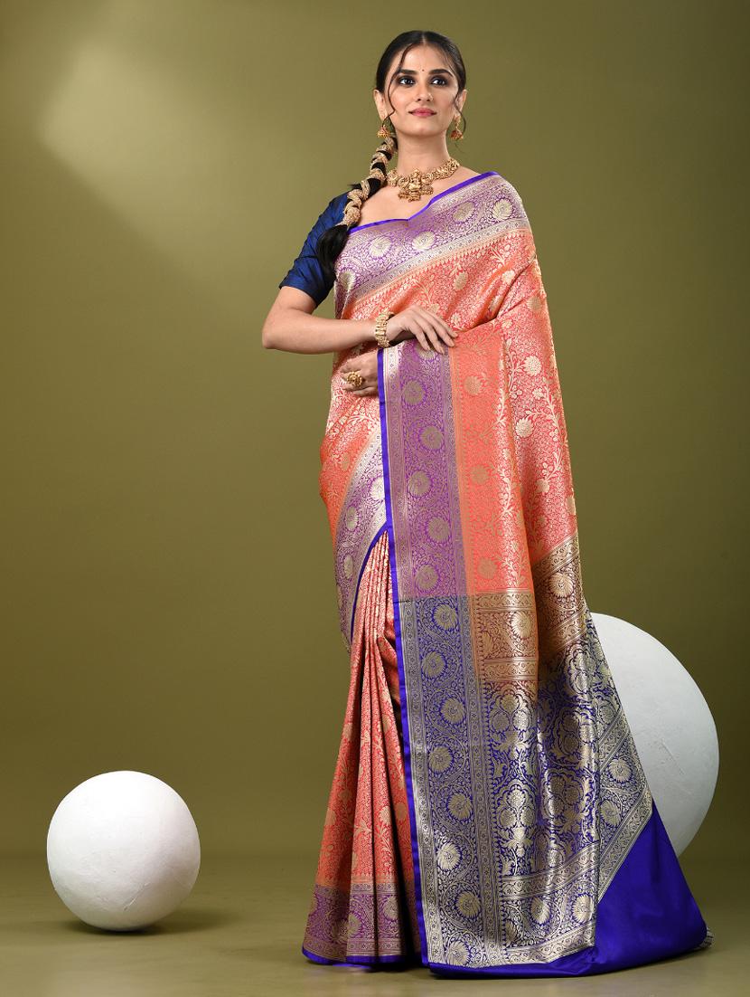 women self design banarasi saree with blouse - 21839706 -  Standard Image - 1