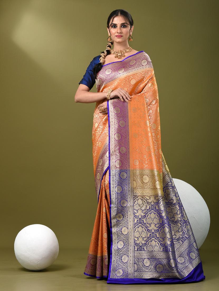 women self design banarasi saree with blouse - 21839710 - Zoom Image - 0