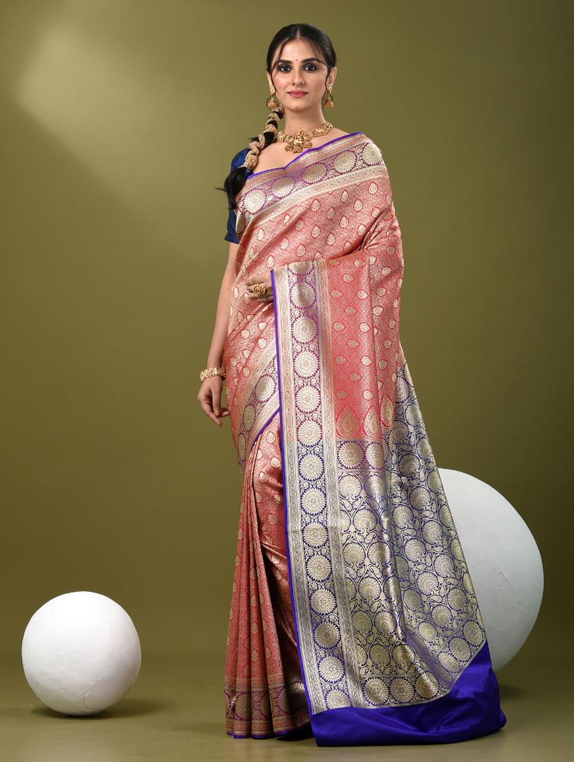 women self design banarasi saree with blouse - 21839714 - Zoom Image - 0