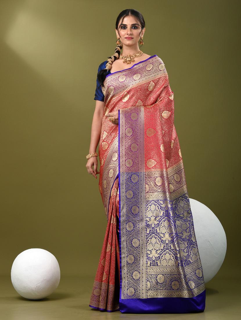 women self design banarasi saree with blouse - 21839718 -  Zoom Image - 0