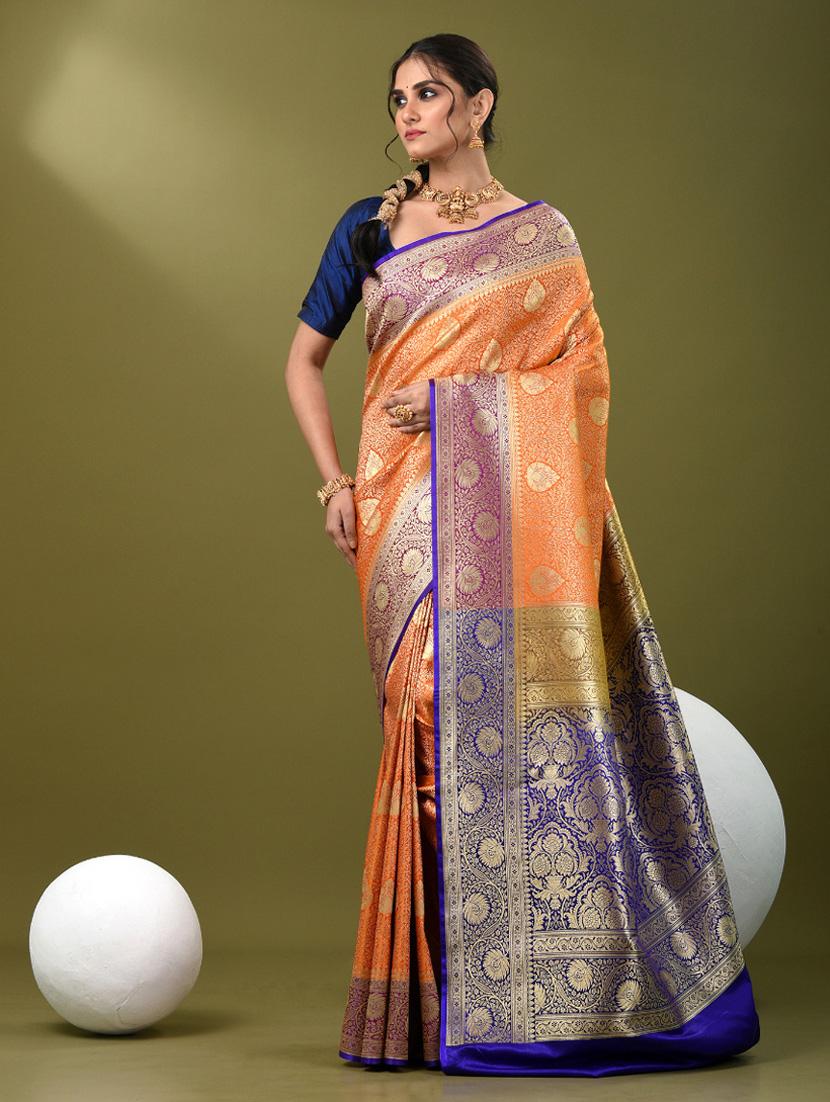 women self design banarasi saree with blouse - 21839721 - Standard Image - 1
