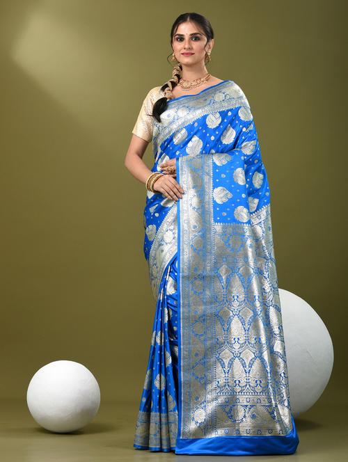 women self design banarasi saree with blouse - 21839727 - Standard Image - 0