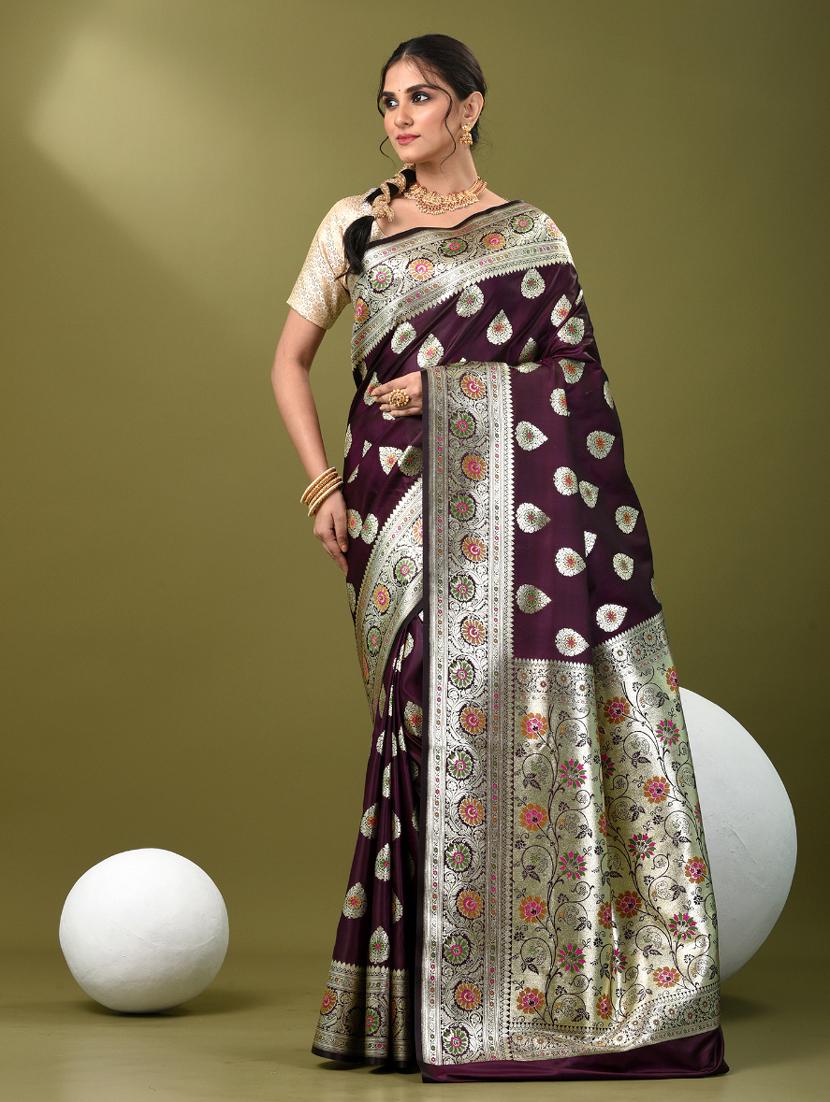 women self design banarasi saree with blouse - 21839758 -  Standard Image - 1