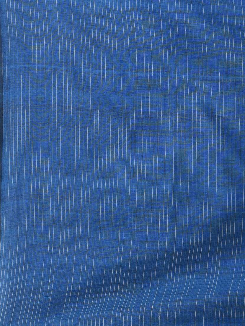 women blue handloom saree with blouse - 21839780 -  Standard Image - 4