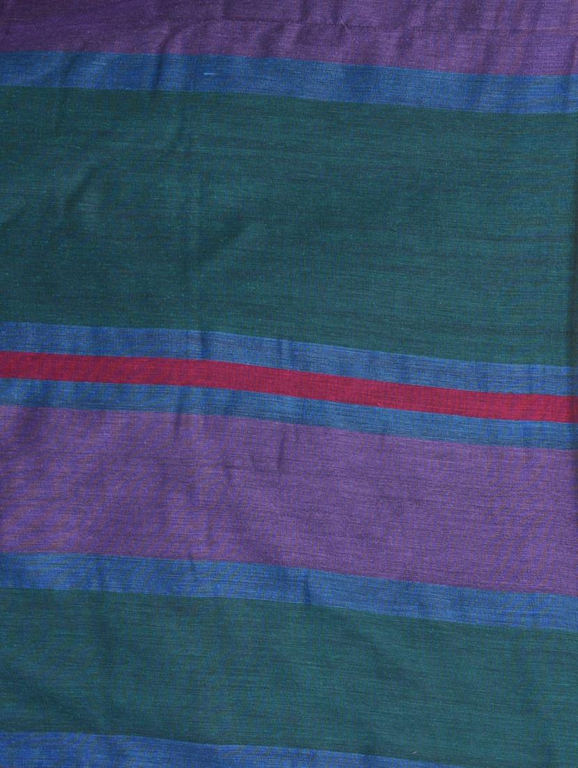 women blue handloom saree with blouse - 21839794 - Standard Image - 4