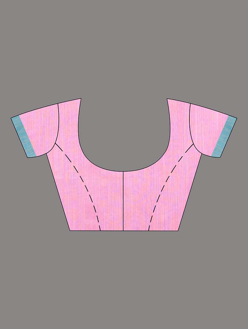 women solid handloom saree with blouse - 21839802 -  Standard Image - 4