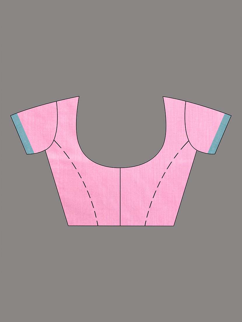 women pink handloom saree with blouse - 21839807 -  Standard Image - 4