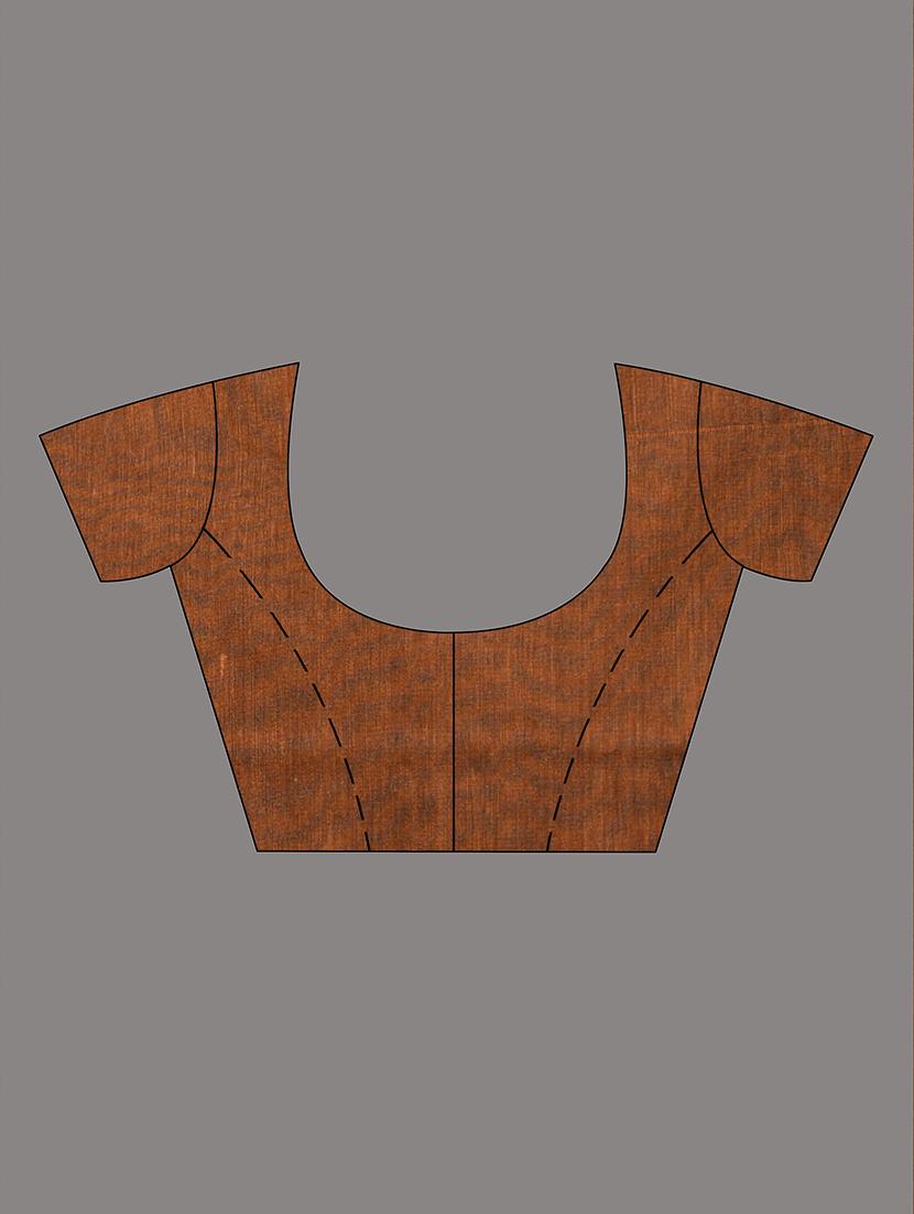 women solid handloom saree with blouse - 21839814 - Standard Image - 4