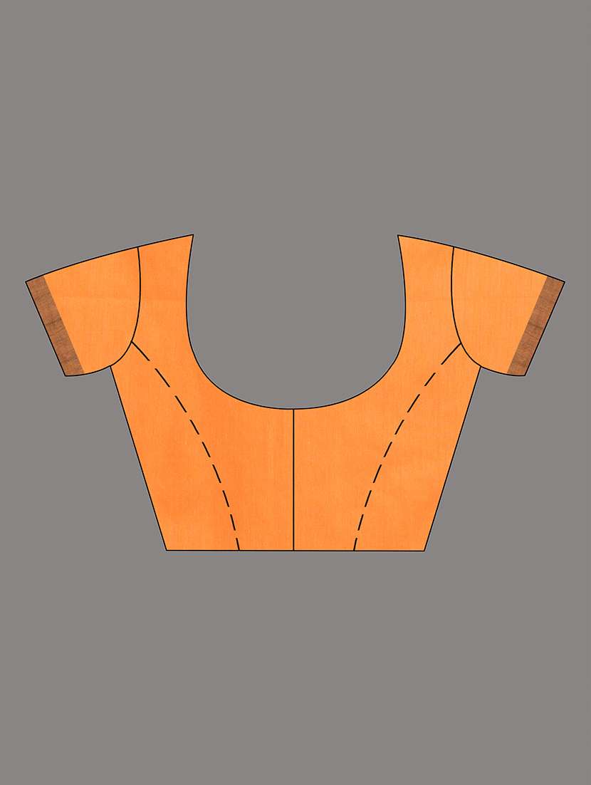 women orange handloom saree with blouse - 21839847 - Standard Image - 4