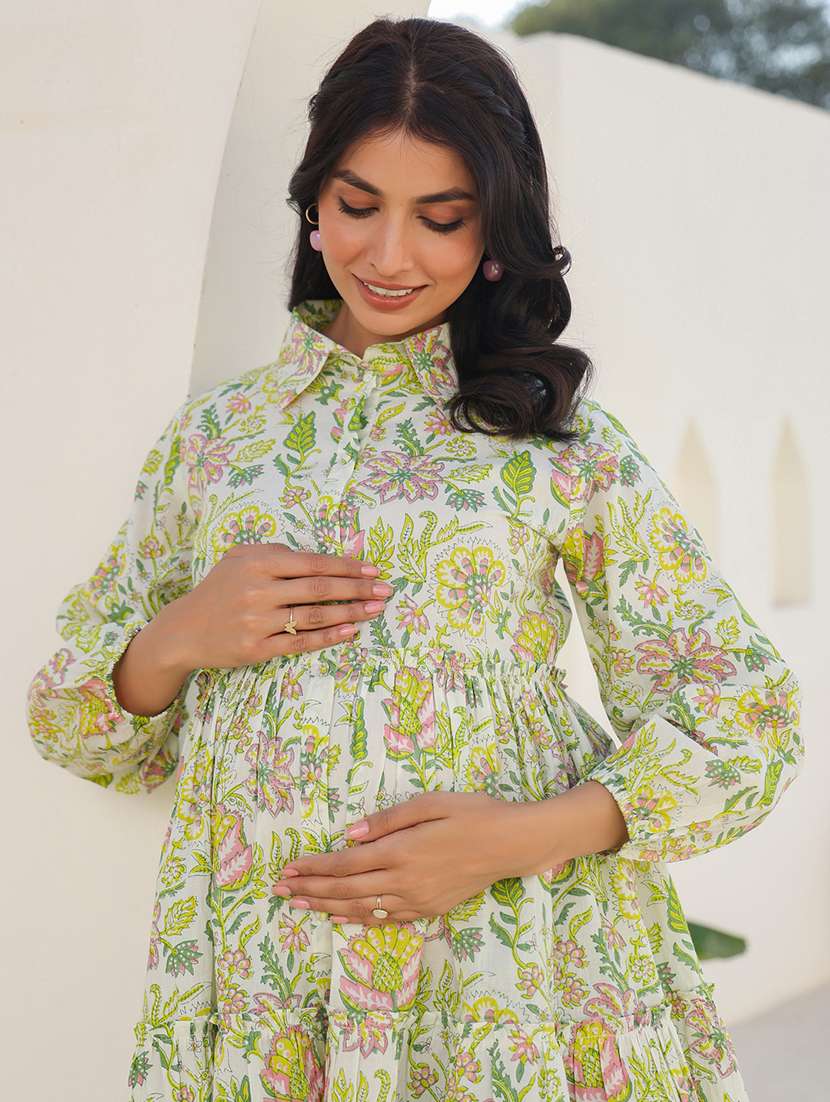 women floral printed long sleeve maternity wear - 21839894 -  Standard Image - 4