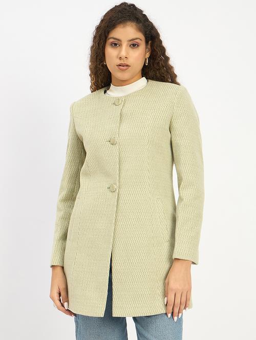 women self designed long sleeves coatigan - 21839900 - Standard Image - 0