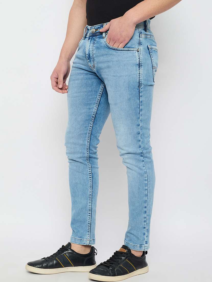 men solid mid rise slim fit jean - 21840041 -  Standard Image - 1